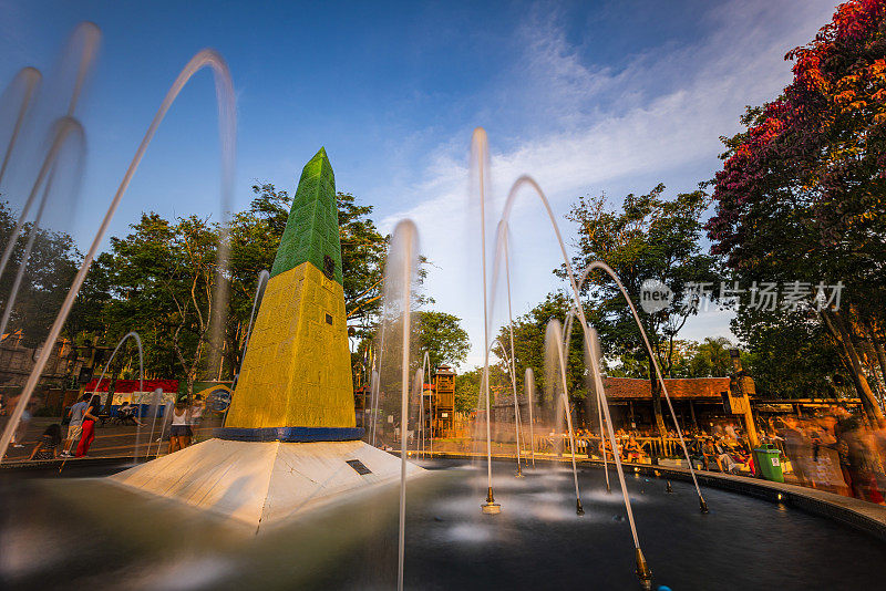 Tri-border landmark Obelisk in Foz do Iguaçu, Parana, Brazil